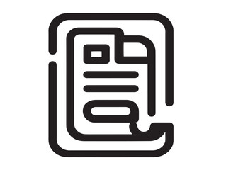 Business Plan Icon in Clean Stylish Vector Line Illustration