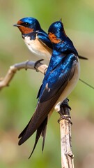 Two birds perched on a branch (3)