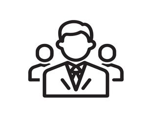 Business Training Icon in Elegant Minimal Professional Vector Artwork