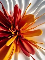 Fototapeta premium Abstract Floral Burst A Vibrant Composition of Colors and Forms.