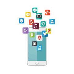 Mobile App Technology Vector Illustration