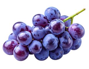 lump Purple Grape Cluster Isolated on Transparent Background – Delicious Fruit Bunch