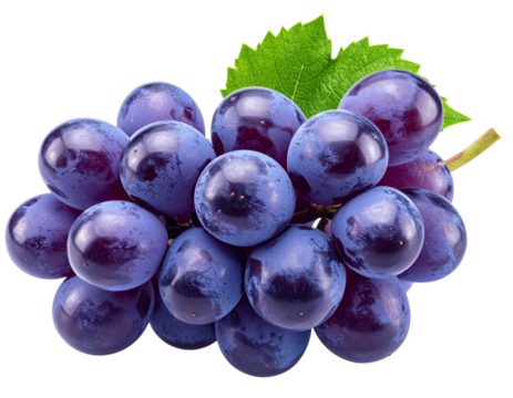 lump Purple Grape Cluster Isolated on Transparent Background – Delicious Fruit Bunch