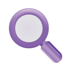 magnifying,search,review 3d realistic icon illustration of a magnifying glass for searching data or detailed review