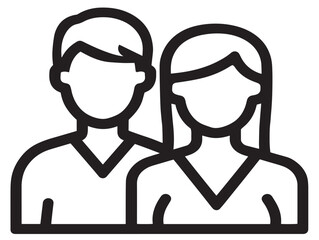 Minimalist couple travel vector line design with elegant presentation