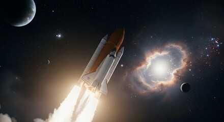 Rocket launch into space