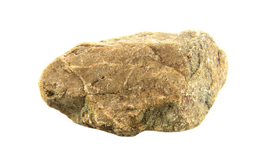 1 stone isolated on white background.