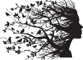 Fototapeta premium 8 Tree Human Silhouette Bundle