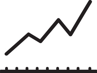 Modern financial data chart outlined in professional vector style