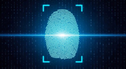 Digital Fingerprint Biometric Security Scan Technology Identity Verification