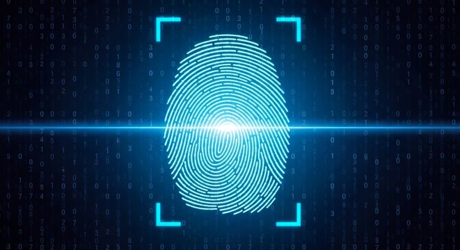 Digital Fingerprint Biometric Security Scan Technology Identity Verification