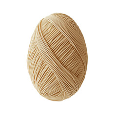 Beige ball of twine string isolated on transparent PNG background