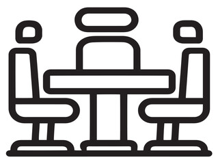 Financial meeting concept designed in creative outlined vector art