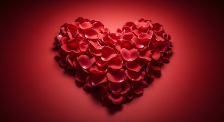 Rose petals heart shape