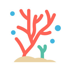 Coral Reef icon vector image. Suitable for mobile apps, web apps and print media.
