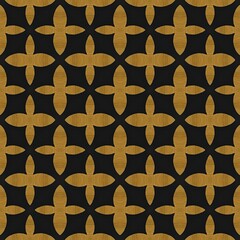 Seamless golden leopard print pattern with stars for fabric design or wallpaper decoration