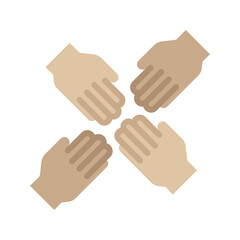 Diverse Hands icon vector image. Suitable for mobile apps, web apps and print media.