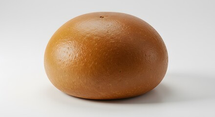 Round golden baked food item