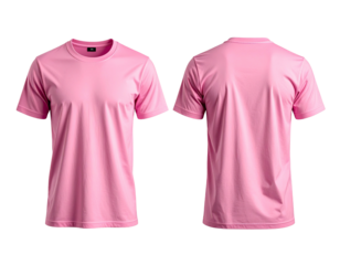 Front and back view of a plain, light pink t-shirt (2)