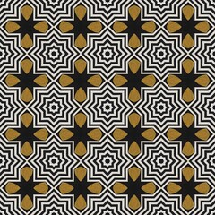 Black cross pattern illustration for seamless geometric textile design and vintage wallpaper style backdrop
