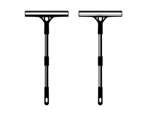 Two black and grey window wipers