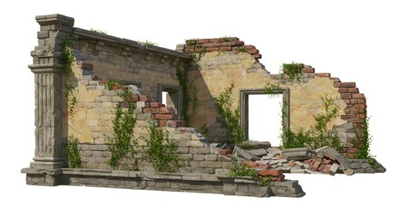 Ruined building exterior
