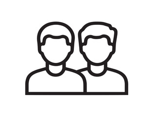 Decorative geometric people illustration in minimalist vector style