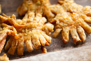 Fried squid on a plate