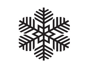 Creative geometric snowflake stock illustration in outlined artwork