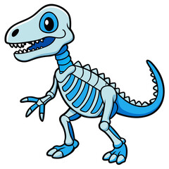 Paleontological museum interior element prehistoric dinosaur skeleton fossils and archaeological discoveries historical artefacts on pedestals vector science