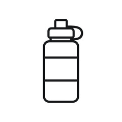 Fototapeta premium Water bottle icon in minimalist style, black and white, hydration concept