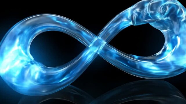 Blue infinity symbol