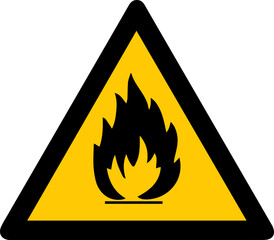 Warning sign Be careful of fire design for templates.