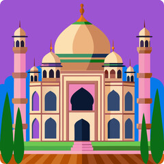 Muslim mosque facade