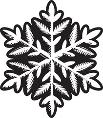 Naklejka premium Christmas snowflake silhouette vector