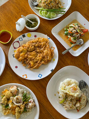 Thai food, spicy mixed seafood salad, Thai spicy food recipe,Spicy seafood, Yum Spicy seafood