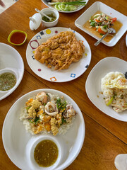 Thai food, spicy mixed seafood salad, Thai spicy food recipe,Spicy seafood, Yum Spicy seafood