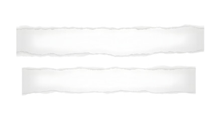 ripped torn white paper strips on black background