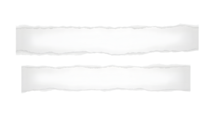 ripped torn white paper strips on black background