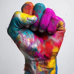 Abstract Colorful Freedom Concept, Vibrant Artistic Expression