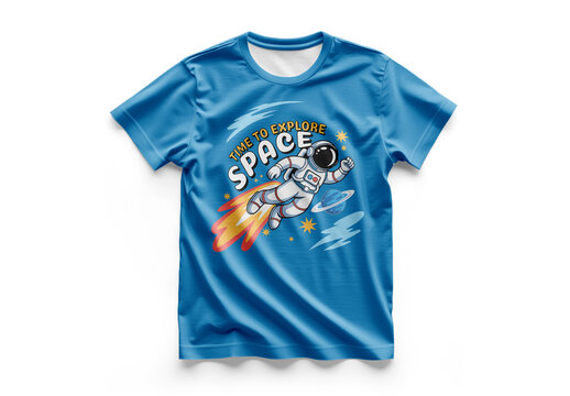 Astronaut Themed Tshirt Design For Men