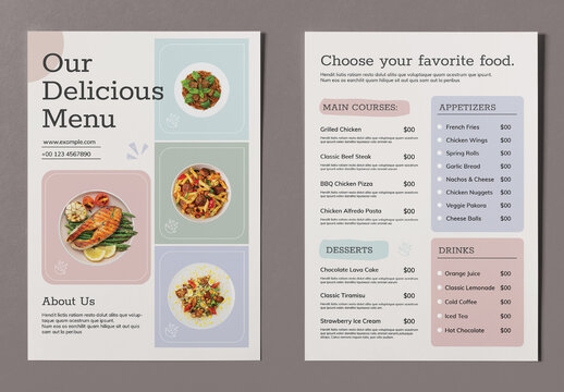 Food Menu Template Layout