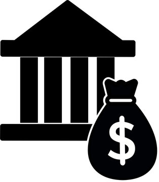 Bank loan icon. Personal loan vector icon. Vector graphics and not Artificial Intelligence, logo illustration. Replaceable vector design.