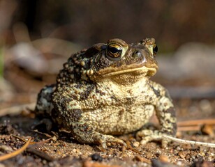 Obraz premium Close-up of a Toad on the Ground.