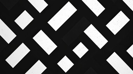Modern abstract pattern with bold black and white geometric shapes creating dynamic visual flow