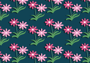 Fototapeta premium Beautiful floral pattern in small abstract flowers. Small colorful flowers. White background. Floral seamless background.