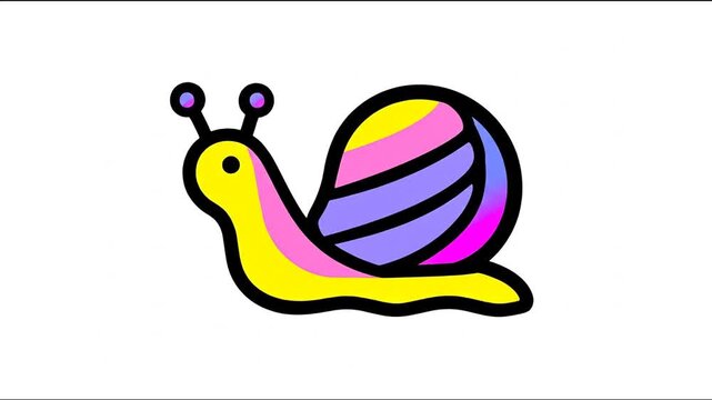 Cute colorful snail