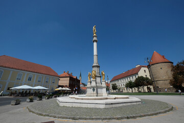 Blessed Virgin Mary monument in the city of Zagreb, Croatia