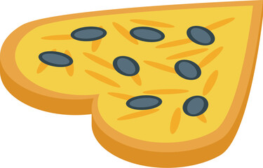 Fototapeta premium Delicious heart shaped toast with seeds, perfect for a romantic breakfast or valentine's day