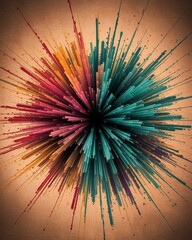 Colorful Explosion of Artistic Energy and Vibrant Burst of Colors.